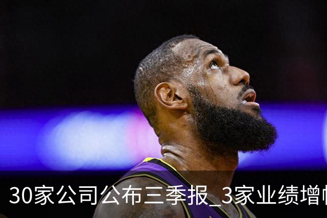 30家公司公布三季报 3家业绩增幅翻倍